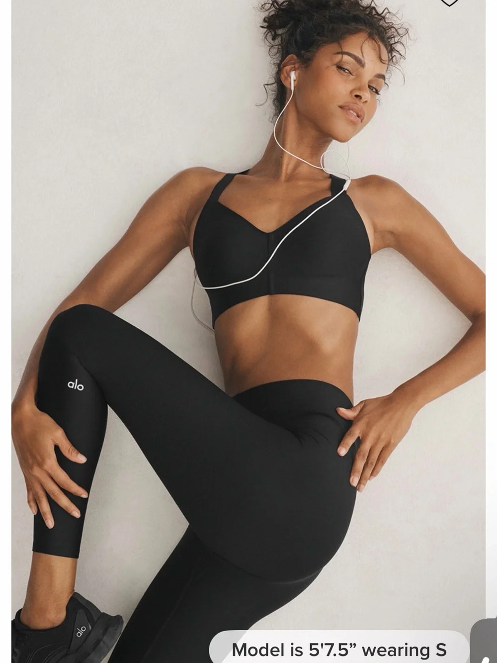 ALO Yoga Black 7/8 high-waist airlift legging